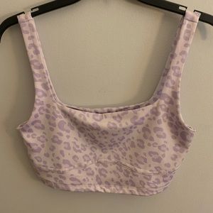 Forever 21 Purple Cheetah Print Crop Top